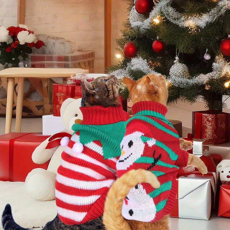 Pet Christmas Turtleneck Sweater for Dogs and Cats