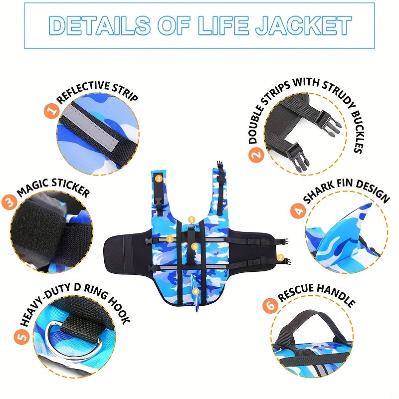 Adjustable Floating Dog Vest for Safe Beach Adventures