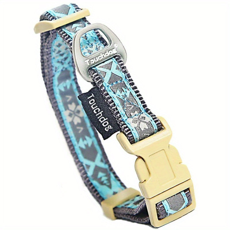 Touchdog Shape Patterned Tough Stitched Collar and Leash