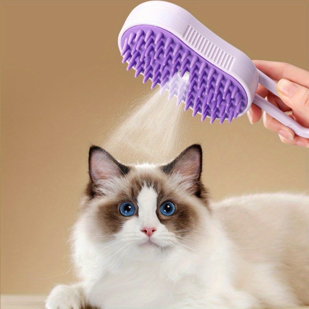 2pcs Cat Grooming Brush with Steam Function for All Coats