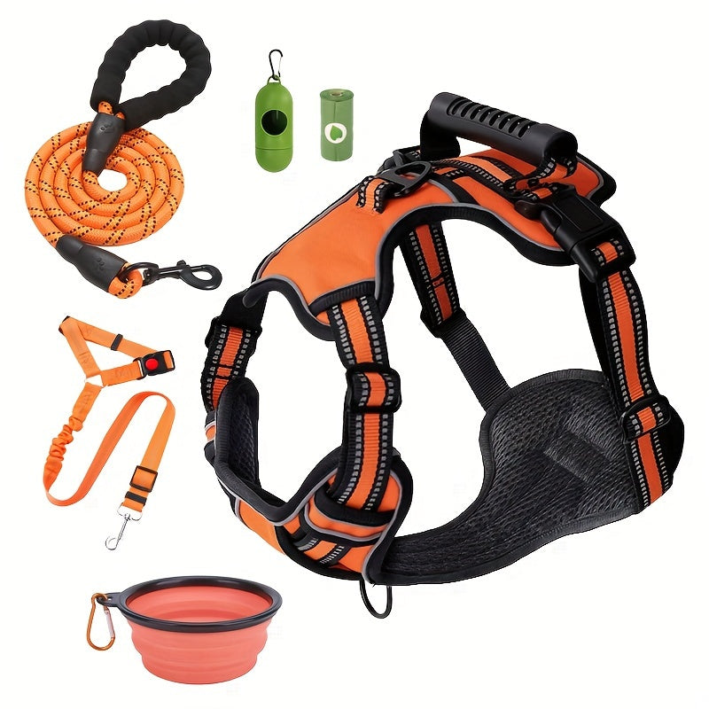 6in 1 No-Pull Dog Harness And Leash Set For All Dogs