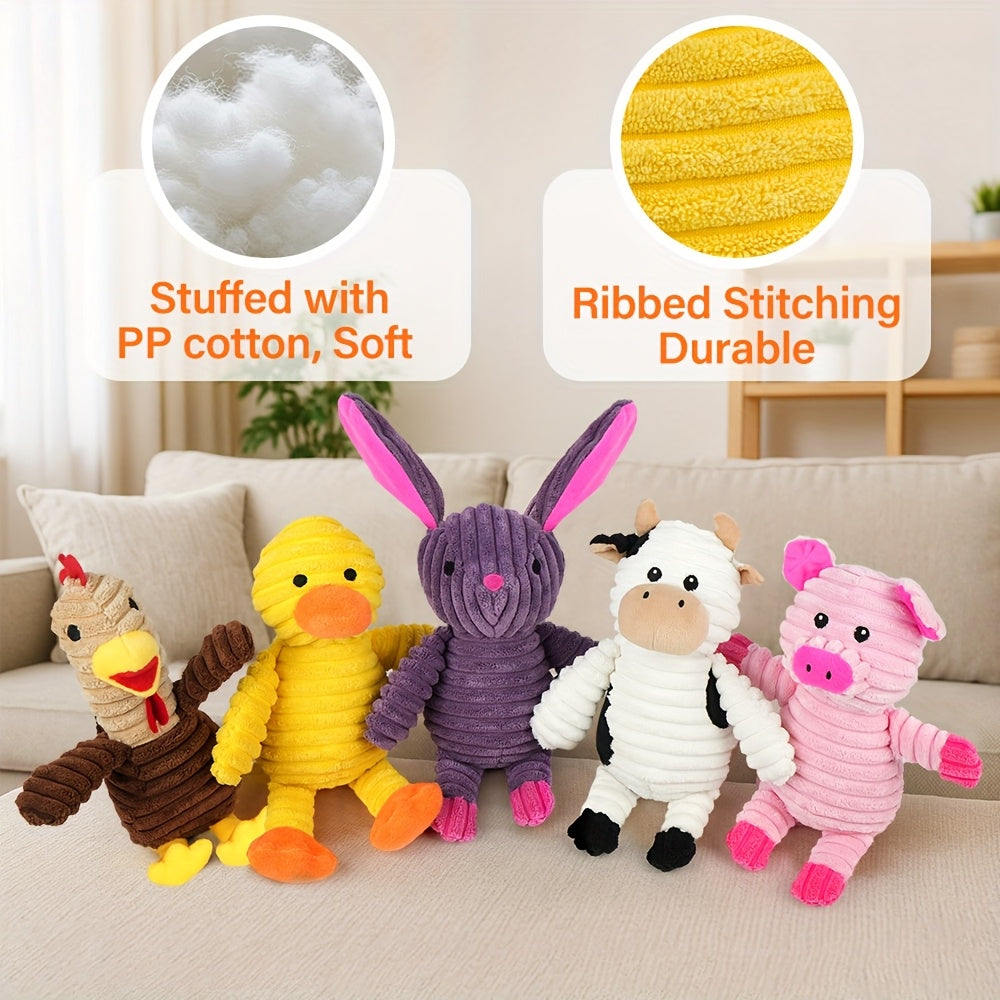 Plush Squeaky Dog Toys Value Pack Interactive Chew Bundle