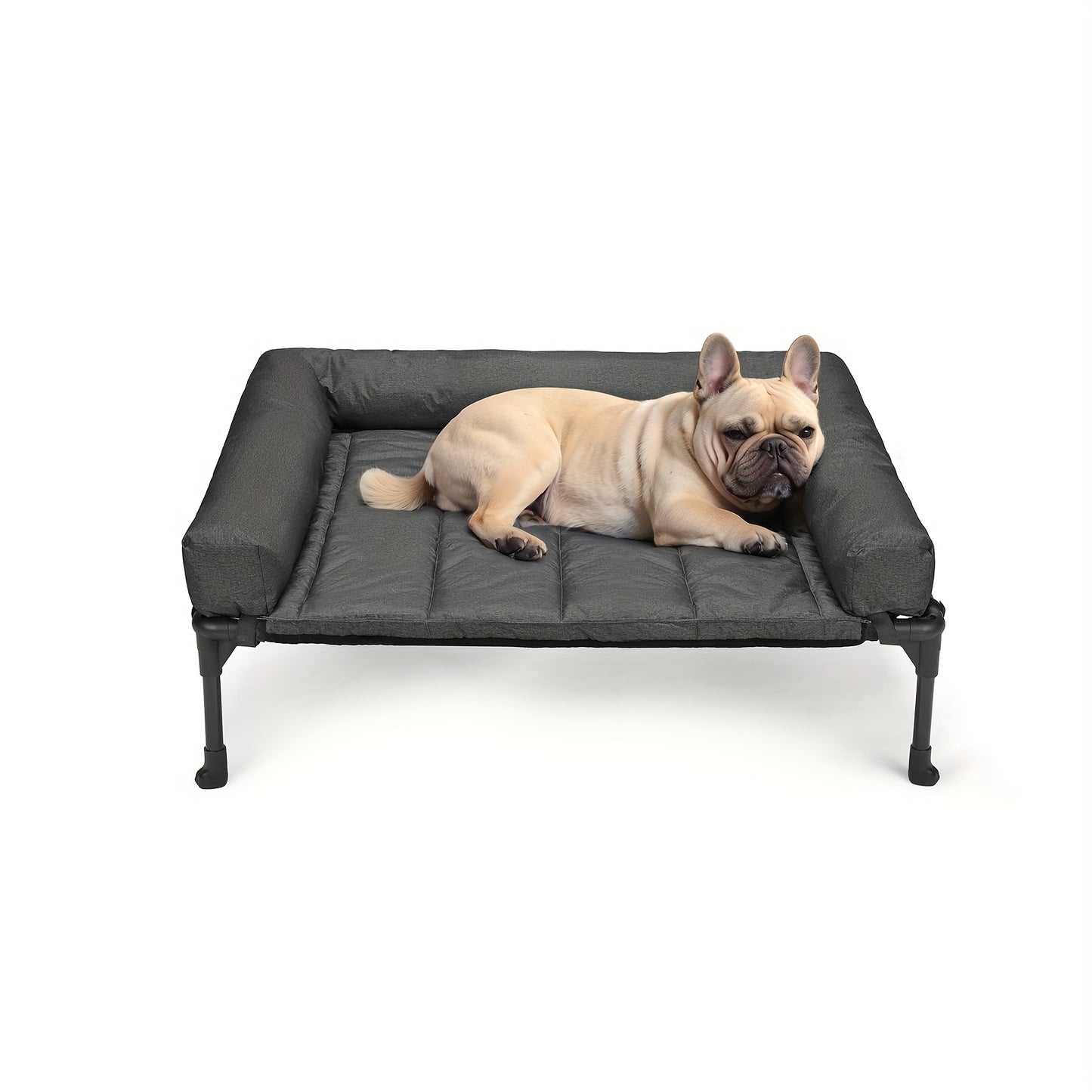 Veehoo Cooling Elevated Dog Bed with Removable Pillow-Top Mat