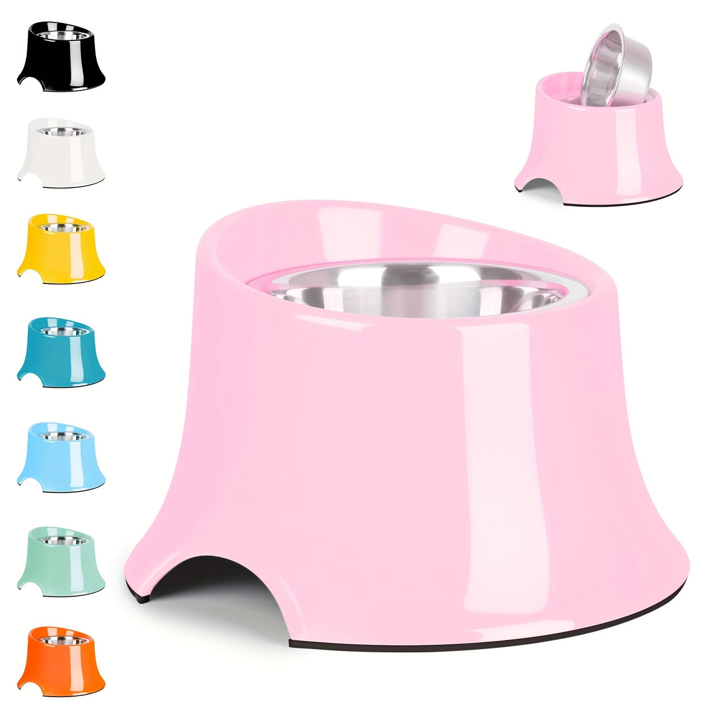 Elevated Dog Bowls Non-Slip Stainless Steel Bowl M/2 Cup