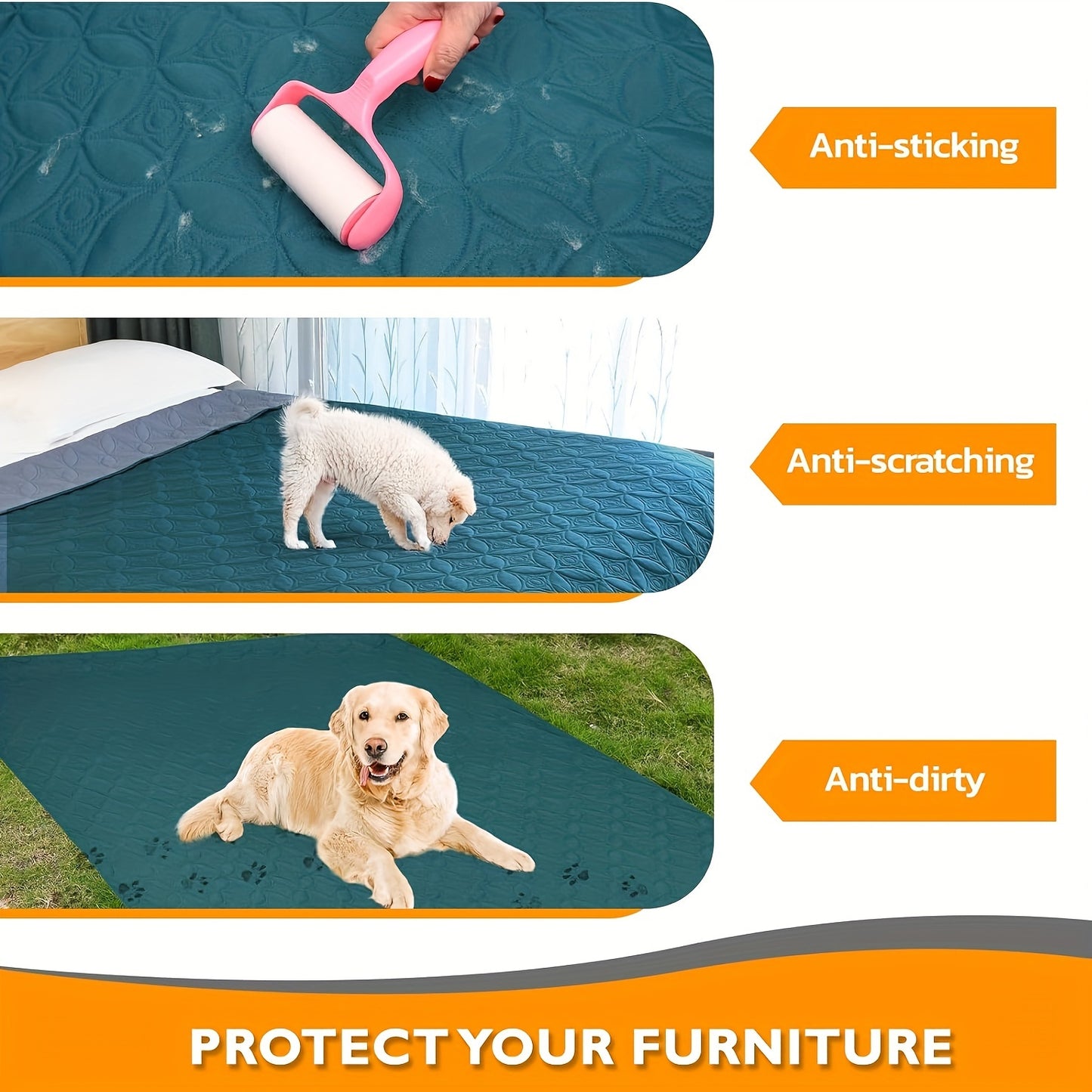2 Packs LOOBANI 82x62in Extra Large Washable Dog Bed