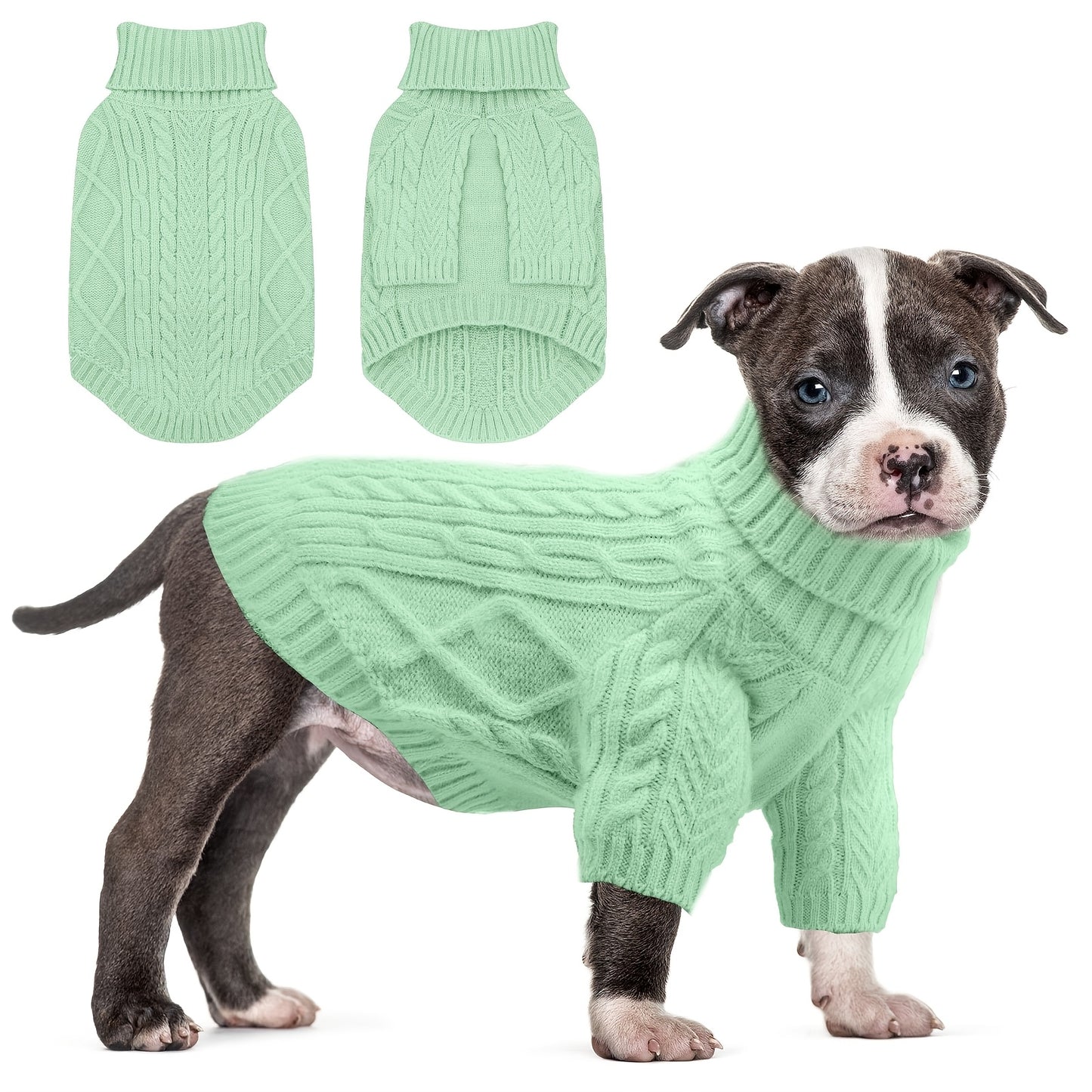 Cozy Turtleneck Dog Sweater for Small and Medium Breeds