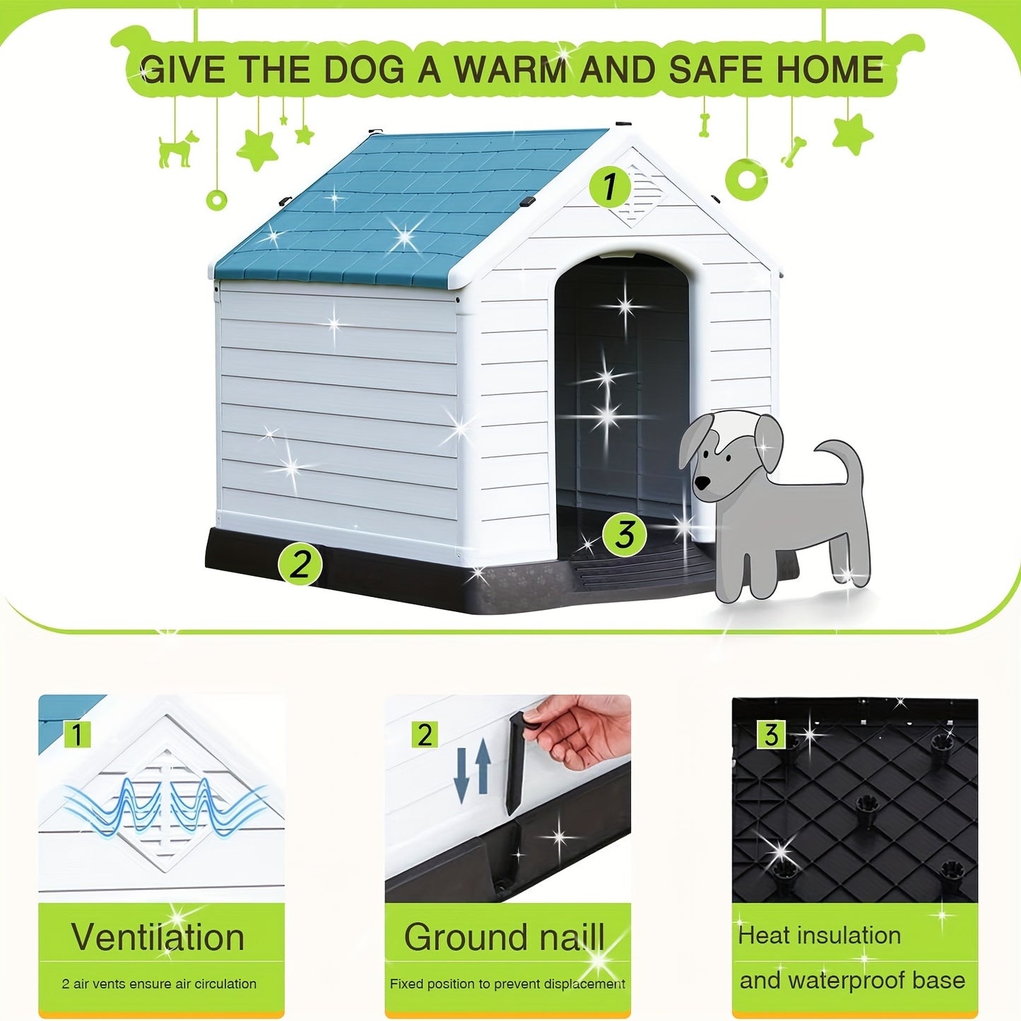 Durable Waterproof Dog Shelter for Outdoor Comfort and Protection