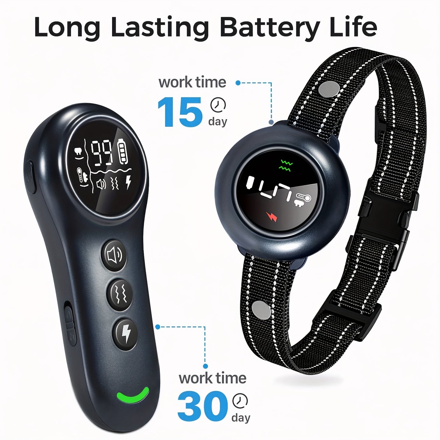 2-in-1 Dog Shock Collar & Dog Bark Collar With Remote