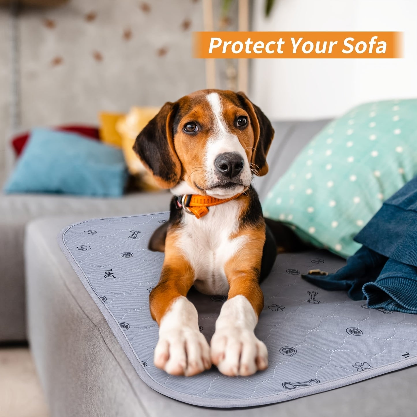 Absorbent Reusable Pee Pads for Dogs - Non-Slip Waterproof