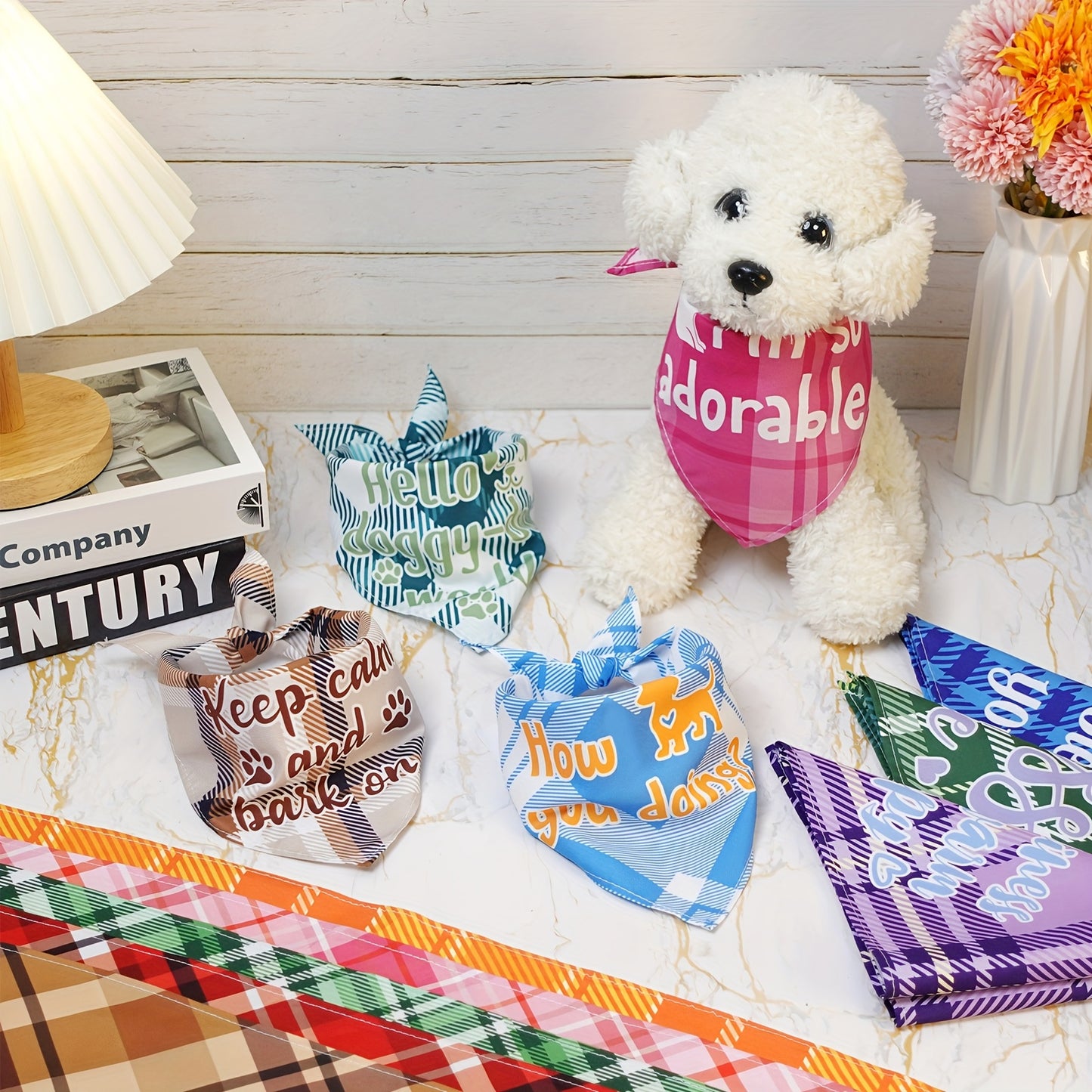 Cute Plaid Dog Bandanas Bulk for Stylish Pets