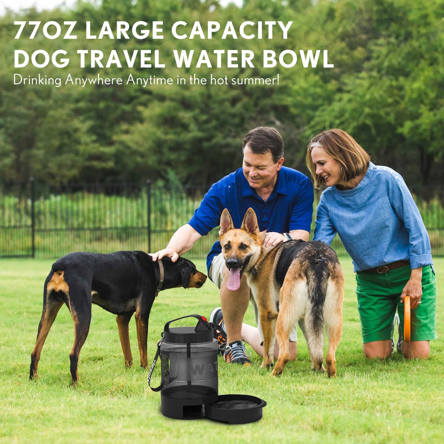 74 Oz Macaron Colored Dog Travel Water Bottle With Bowl