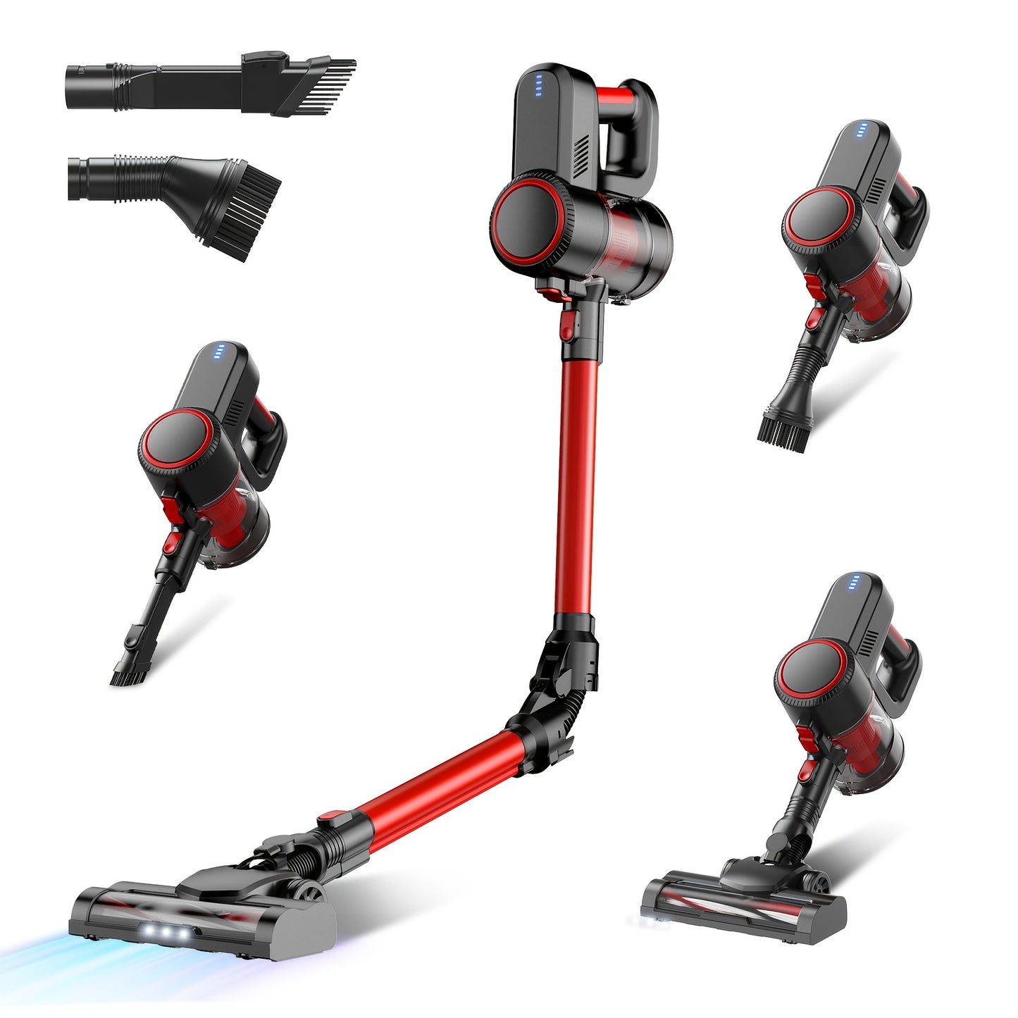 Cordless Vacuum Cleaner With LED Lights And Foldable Tube