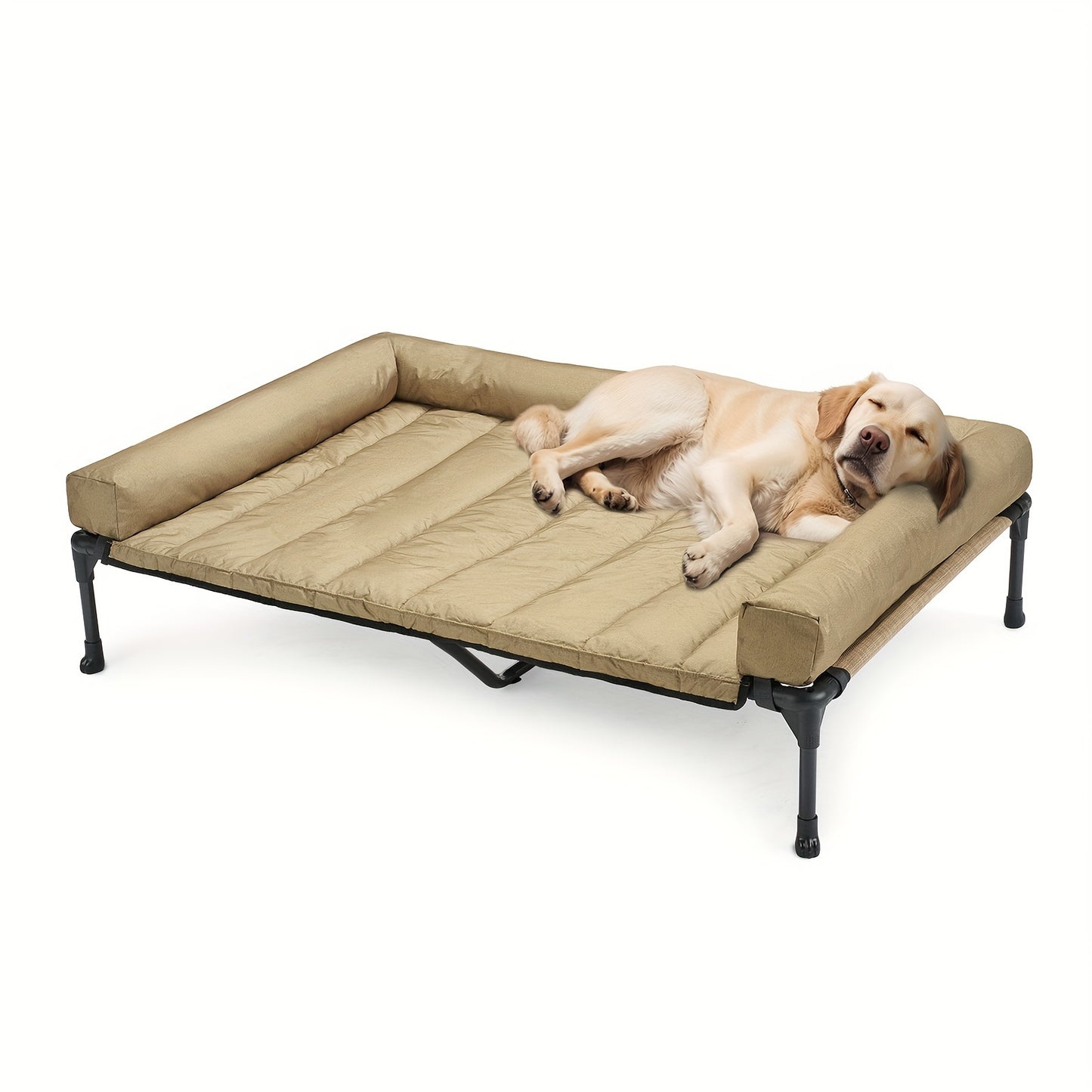 Veehoo Cooling Elevated Dog Bed with Removable Pillow-Top Mat
