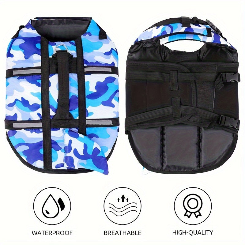 Adjustable Floating Dog Vest for Safe Beach Adventures