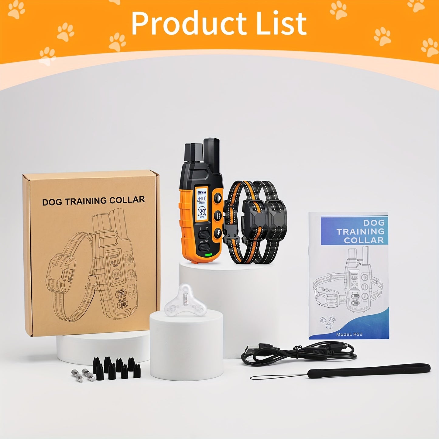 1/2 Collars 3300ft Range Dog Training Collars With Remote