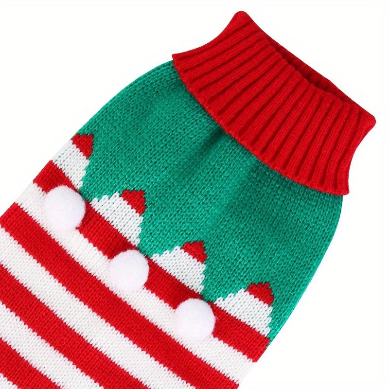 Pet Christmas Turtleneck Sweater for Dogs and Cats