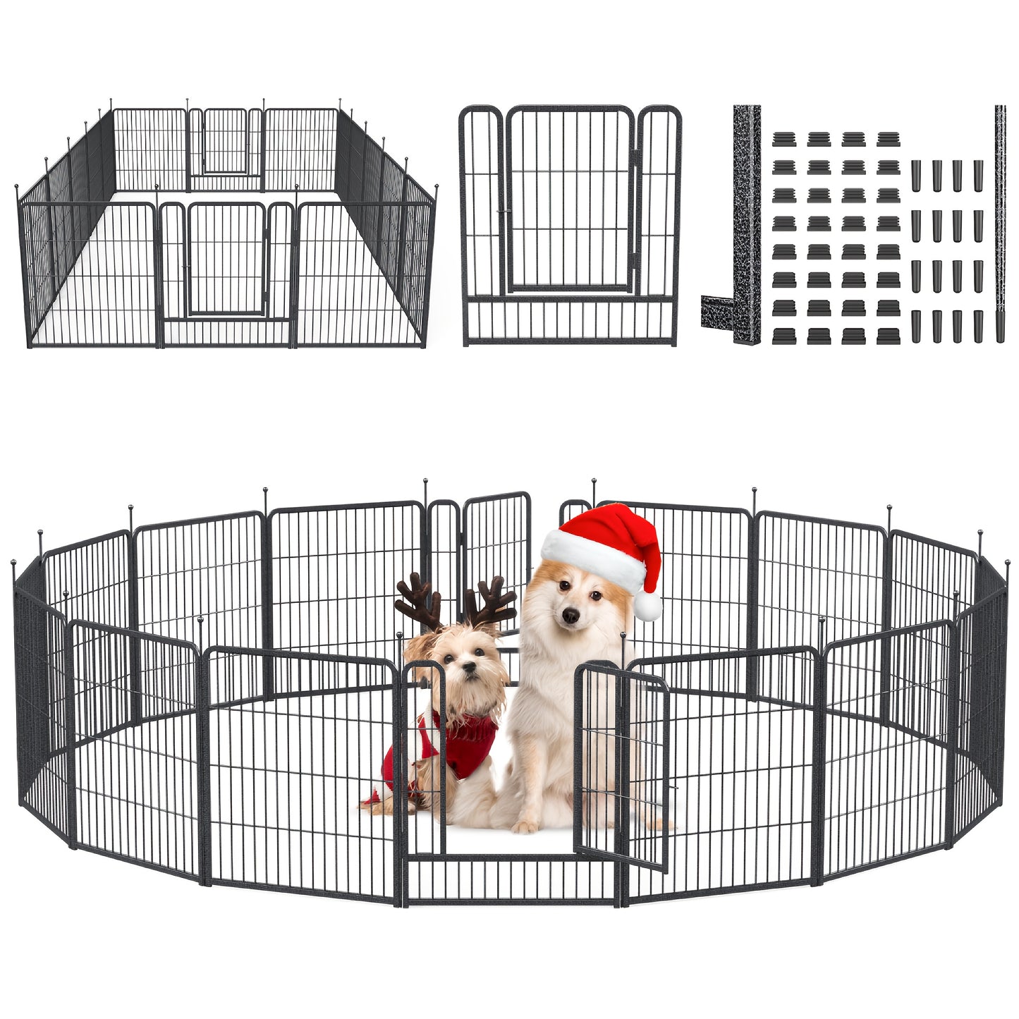 Indoor Outdoor Dog Cage and Decorative Fence for All Pets