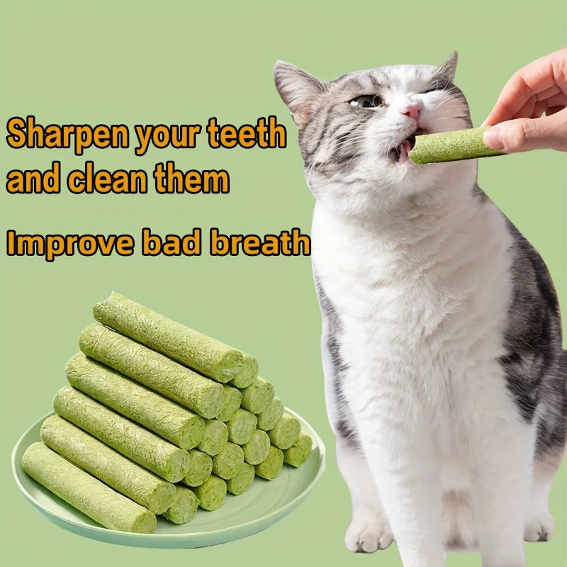 Freeze-Dried Catgrass Stick 30 Roots Instant Cat Snack