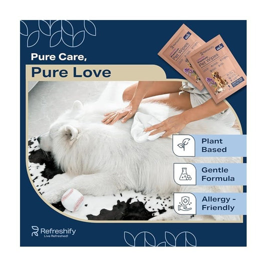 Pet Wipes for Dogs and Cats 400 Pack Lavender Non Toxic