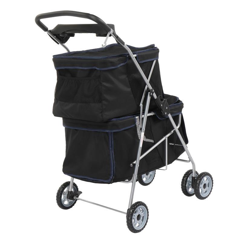 Premium Pet Stroller with Double Layer Design for Cats