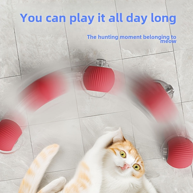 Smart 360° Rolling Pet Ball with LED Light and USB Charging