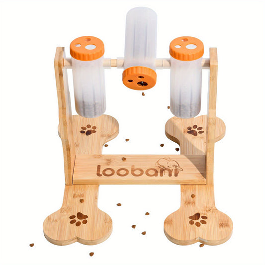 Interactive Wooden Dog Puzzle Toy for Mental Stimulation and Training