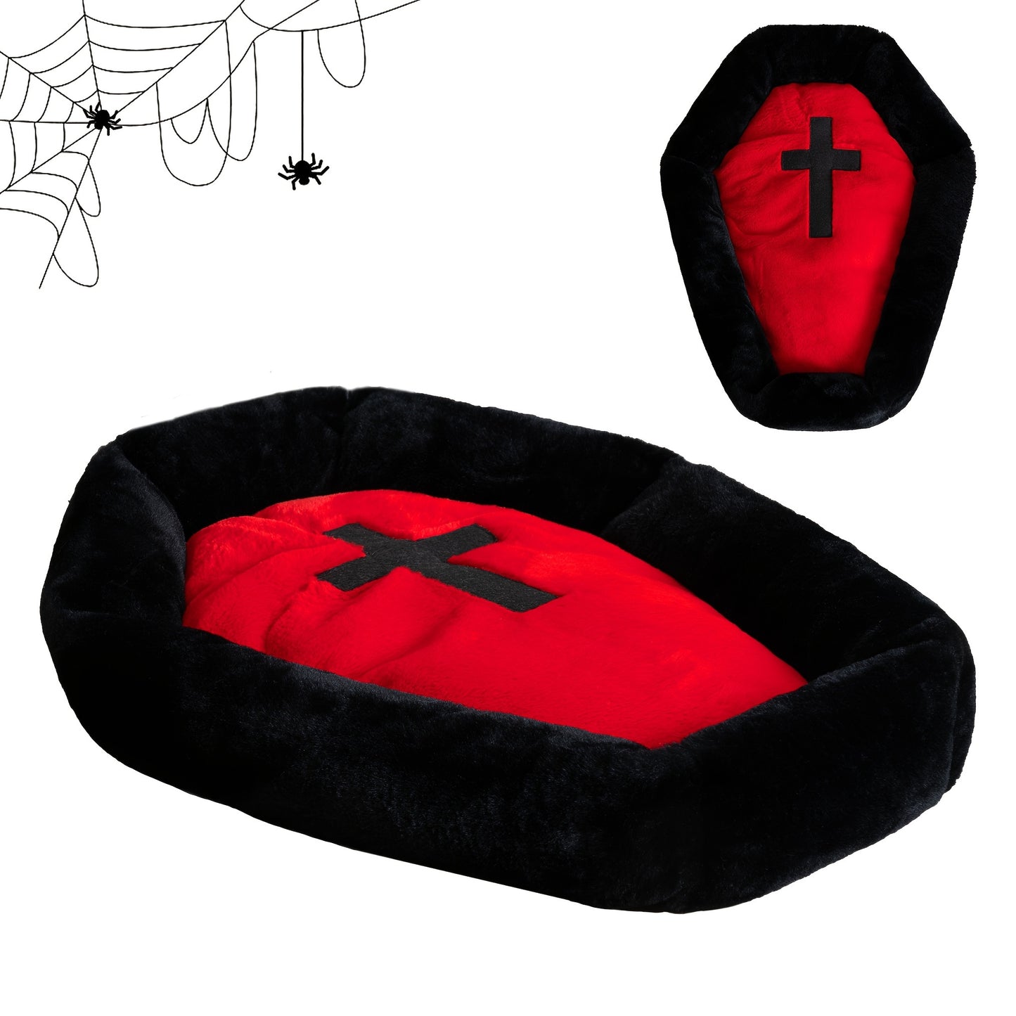 2 Packs Cat Beds For Indoor Cats, Gothic Coffin Bed 24 Inch