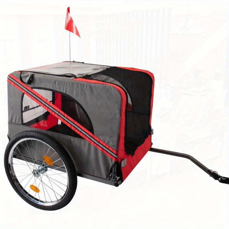 Heavy Duty Foldable Utility Pet Stroller and Bicycle Trailer