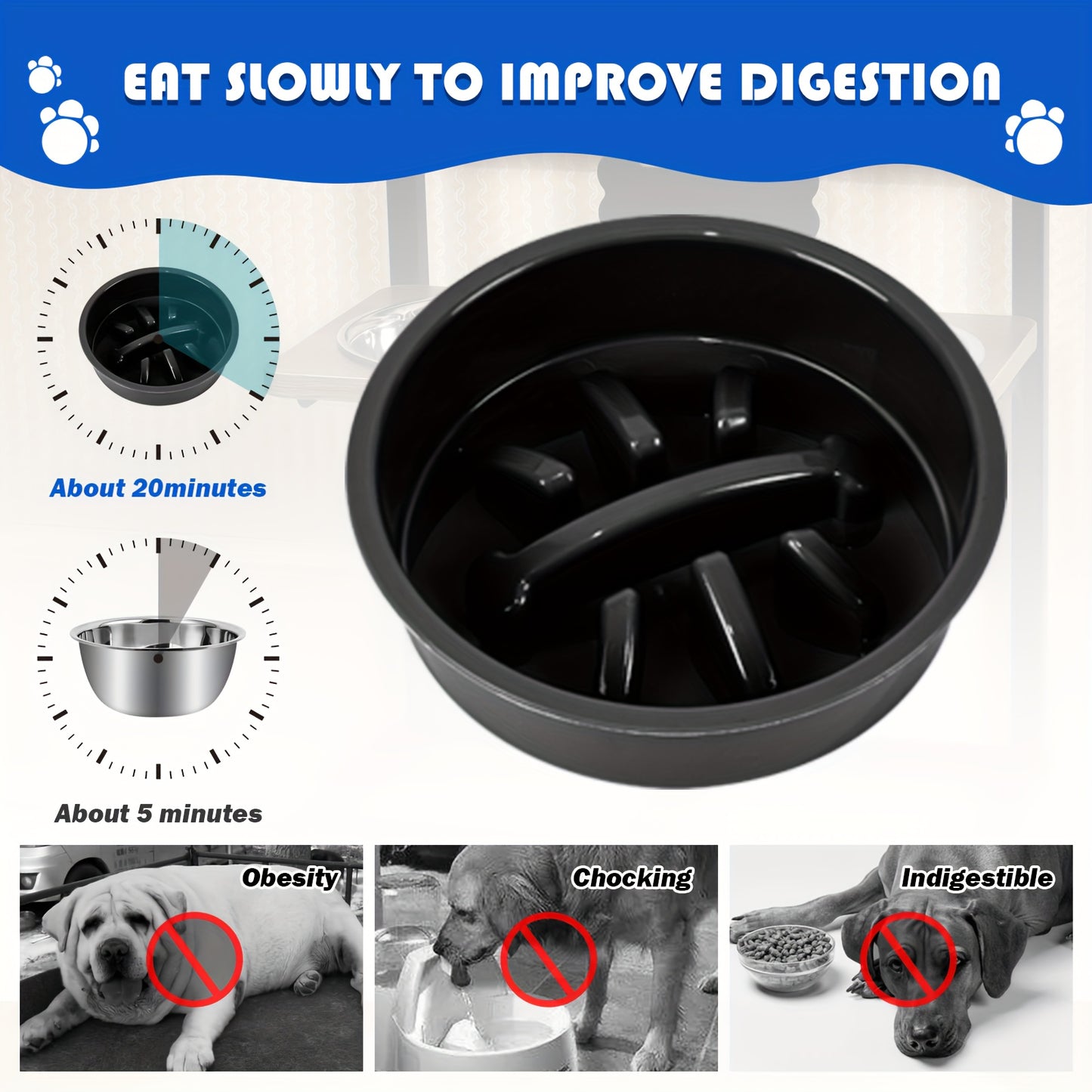 Adjustable Height Elevated Dog Bowl Set For Large Dogs