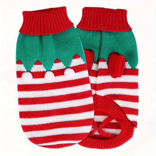 Pet Christmas Turtleneck Sweater for Dogs and Cats