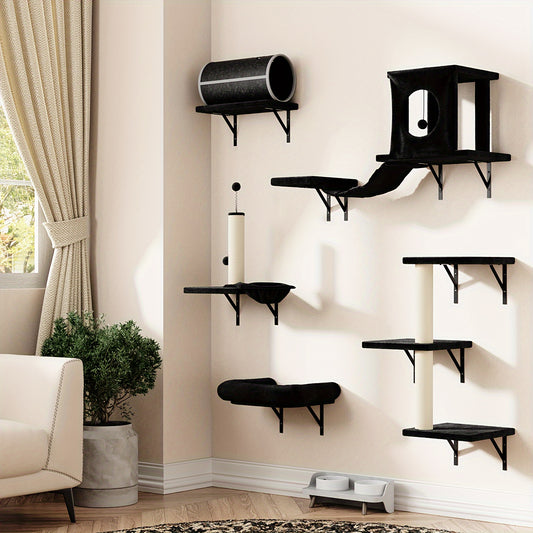 Bifanuo Luxury Wall Mounted Cat Furniture Set for Indoor Cats