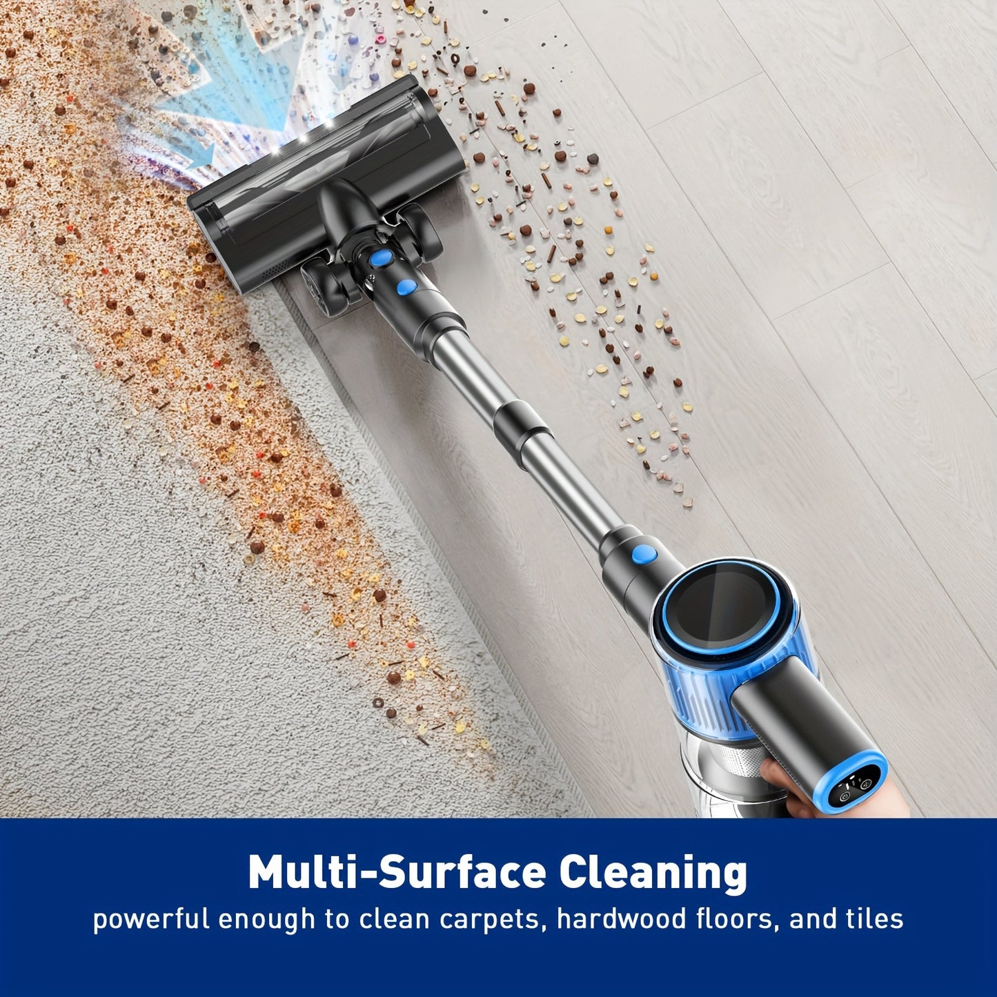 Cordless Vacuum Cleaner With 28Kpa Suction For Pets
