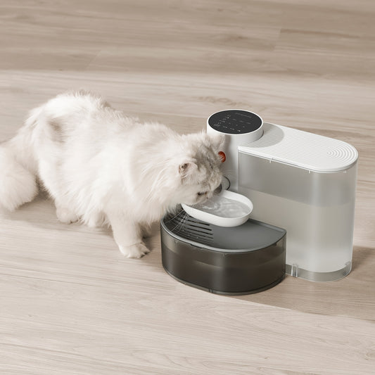 Pet Cat Waterer 101.44oz Large Capacity No Filter Battery