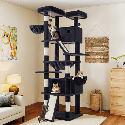 WEWAY Multi-Level Cat Tree Tower with Scratching Posts and Hammock