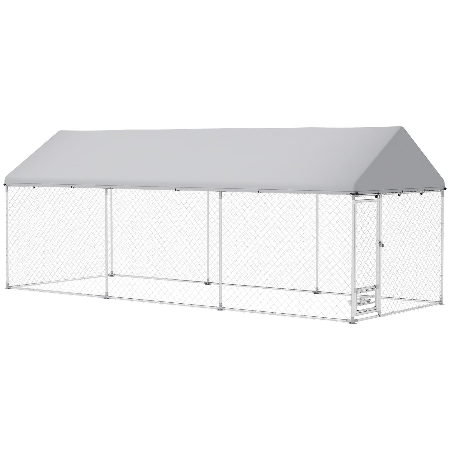 Heavy Duty Outdoor Dog Kennel with Secure Lock and Roof