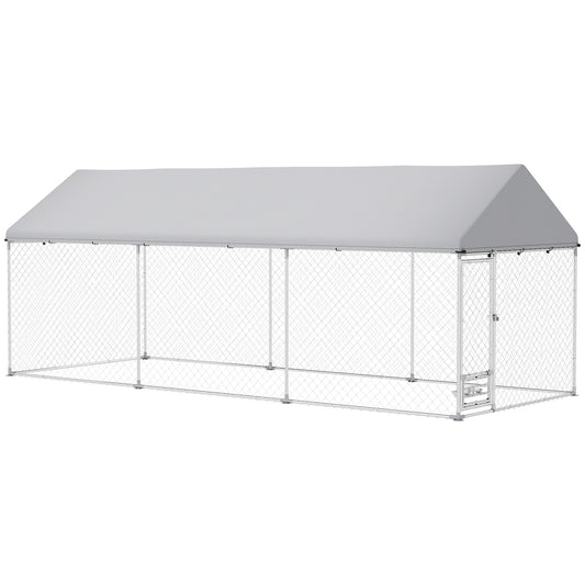 Heavy Duty Outdoor Dog Kennel with Secure Lock and Roof