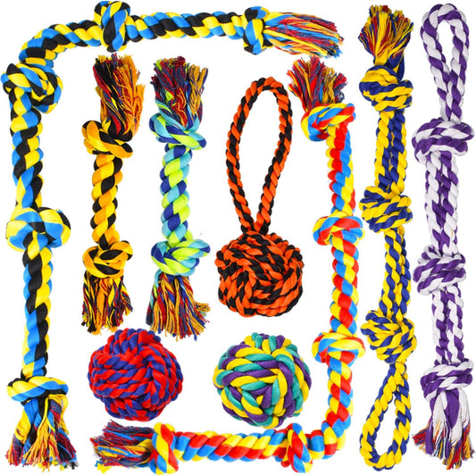 Durable Heavy Duty Dog Chew Toys Set for Aggressive Chewers
