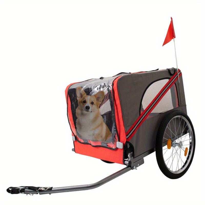 Heavy Duty Foldable Utility Pet Stroller and Bicycle Trailer