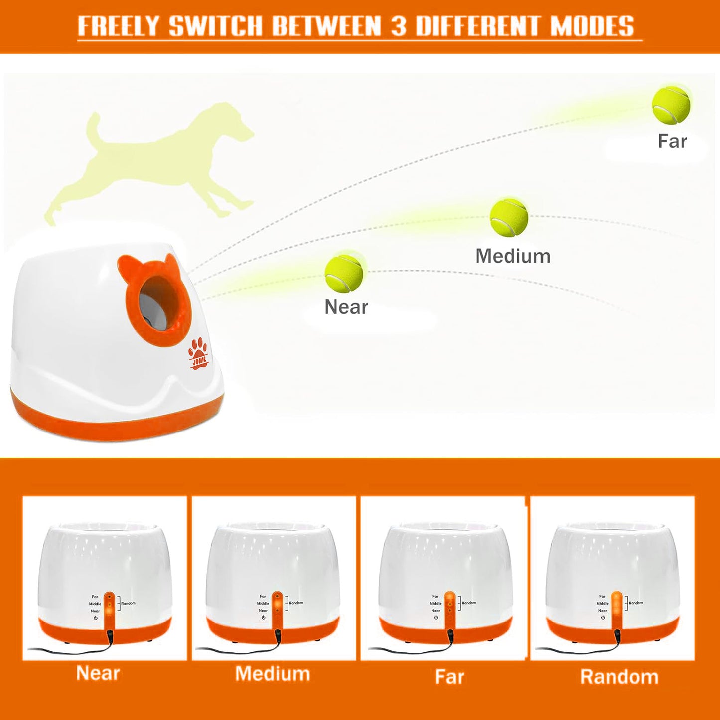 Vivicreate Automatic Dog Ball Launcher Interactive Fetch Toy