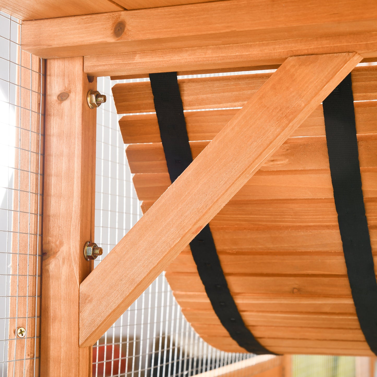 Outdoor Cat Catio Playground with Weather Protection and Shelves