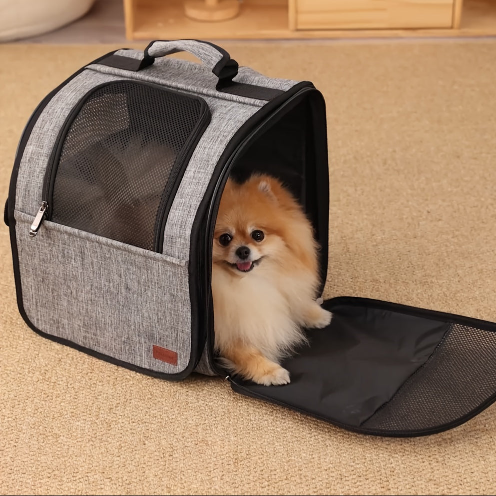 PETHAVEN Foldable Pet Travel Carrier with Stroller Design