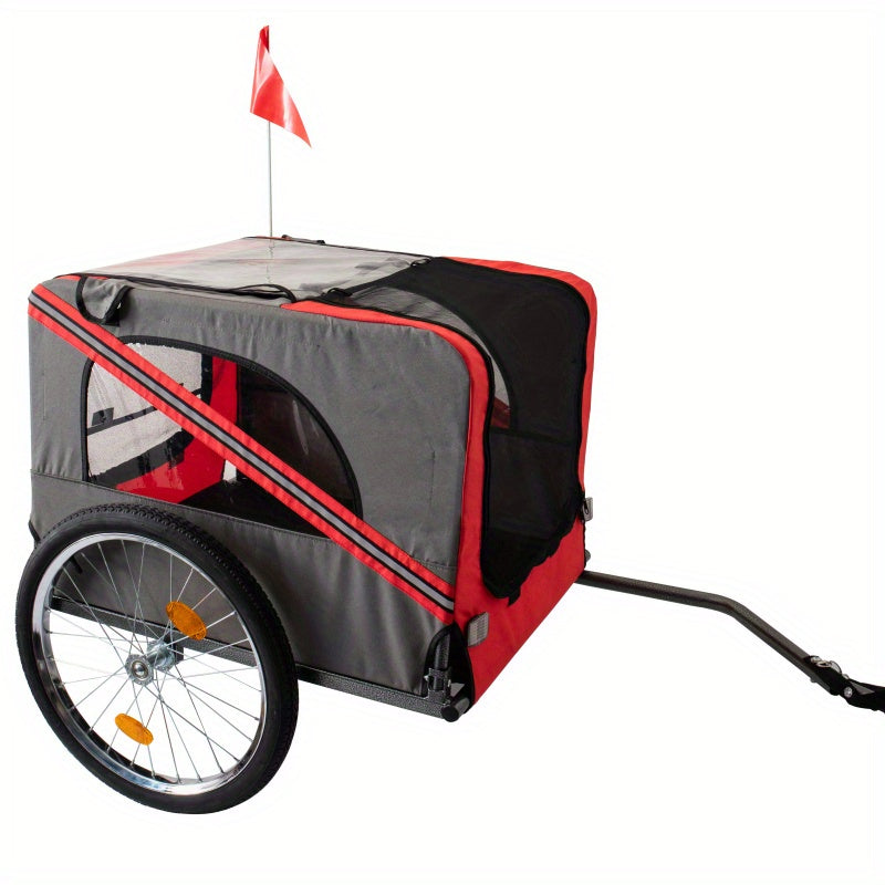 Heavy Duty Foldable Utility Pet Stroller and Bicycle Trailer