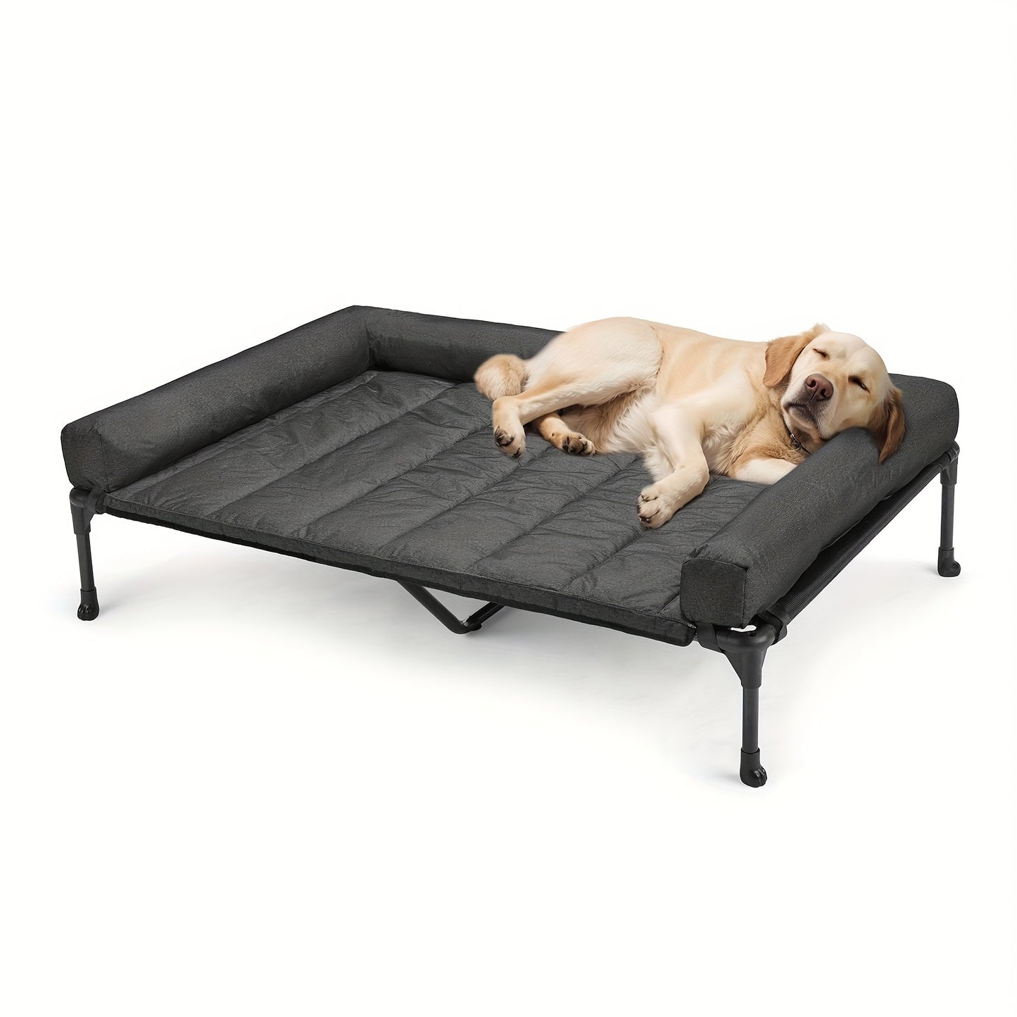 Veehoo Cooling Elevated Dog Bed with Removable Pillow-Top Mat
