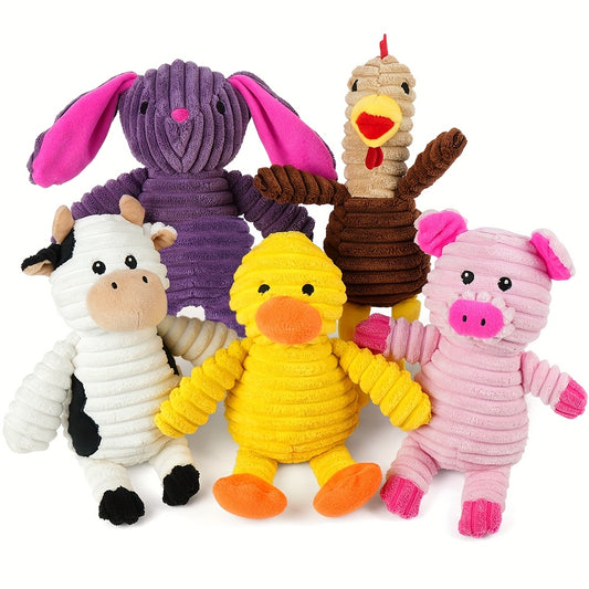 Plush Squeaky Dog Toys Value Pack Interactive Chew Bundle