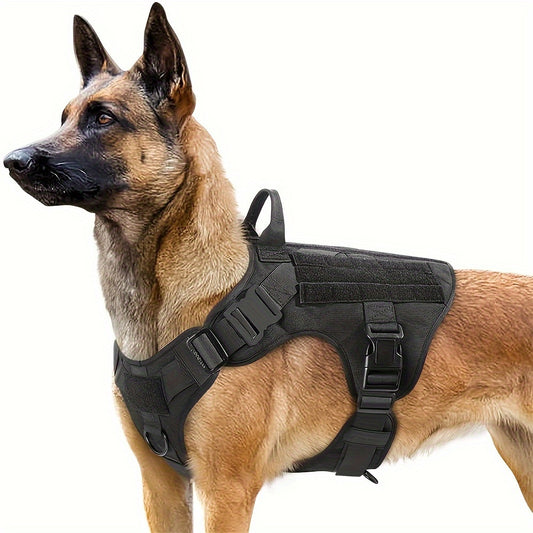 Tactical Dog Vest - Water-Resistant Outdoor Harness for Medium Dogs