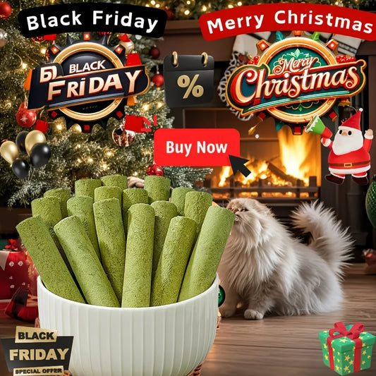 Freeze-Dried Catgrass Stick 30 Roots Instant Cat Snack