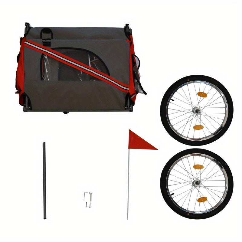 Heavy Duty Foldable Utility Pet Stroller and Bicycle Trailer