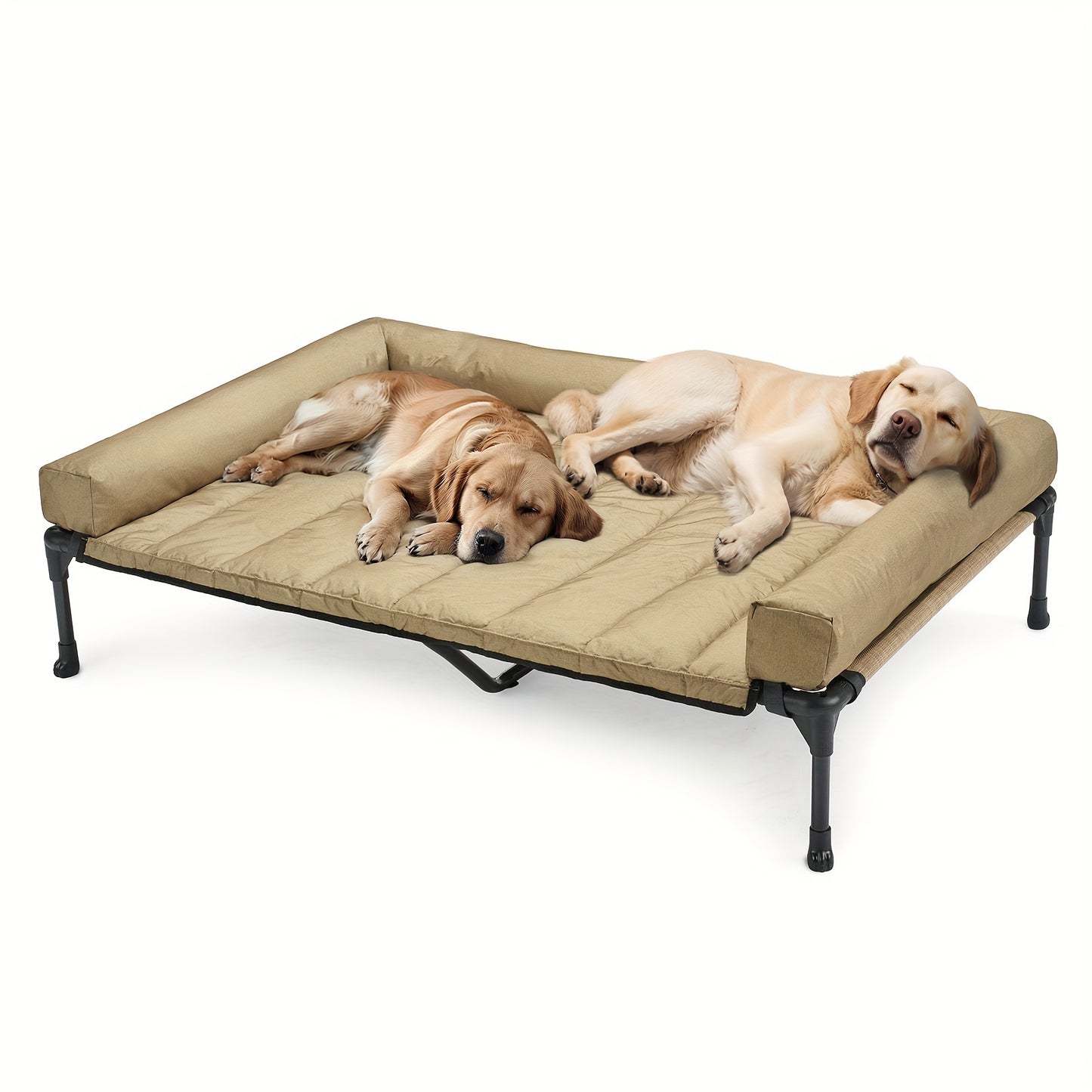 Veehoo Cooling Elevated Dog Bed with Removable Pillow-Top Mat