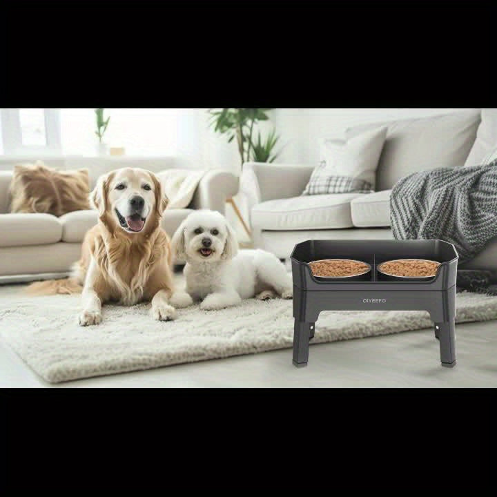 Home Relaxation Adjustable Height Elevated Dog Bowl Stand