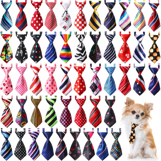 Adjustable Pet Bow Ties Assorted Patterns for Dogs and Cats